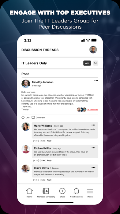 MES IT Leadership Network Screenshot