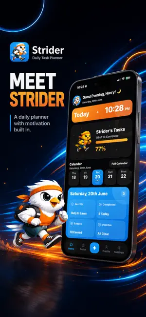 Strider: Daily Task Planner screenshot 1