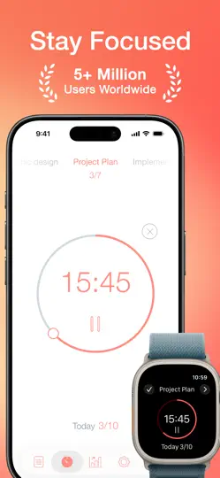 Be Focused Pro: Pomodoro Timer iPhone Ekran Görüntüsü 1