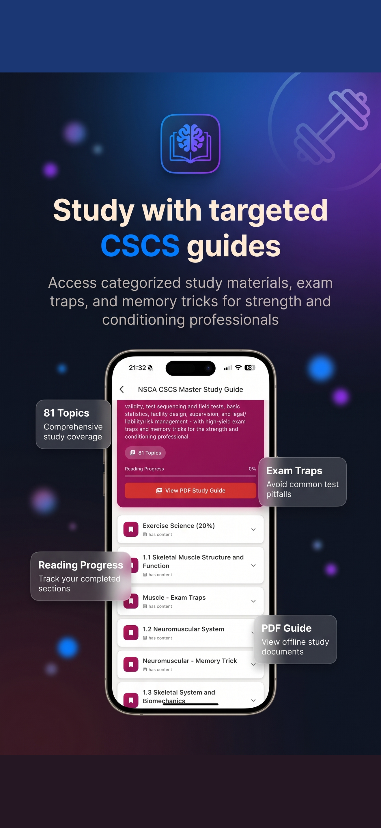 CSCS NSCA Prep 2026 ® ExamCert screenshot 4