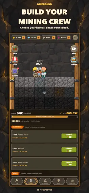 Deepbound: Idle Miners screenshot 2
