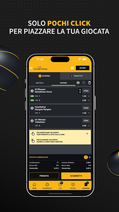 Planetwin365 Scommesse Sport iPhone screenshot 4