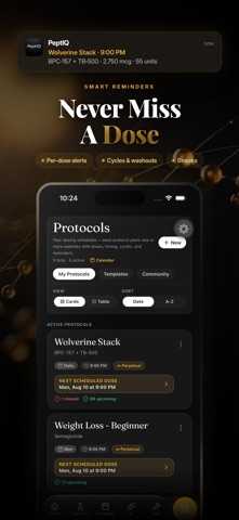PeptIQ: Peptide Tracker iPhone screenshot
