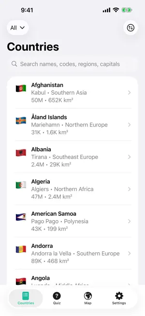 World Atlas Quiz screenshot 1