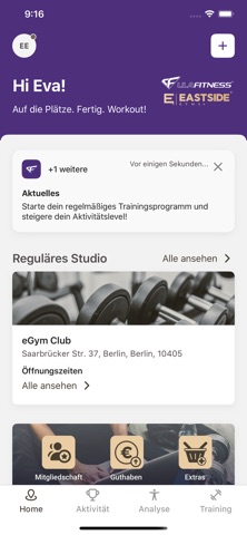 Lila Fitness. screenshot