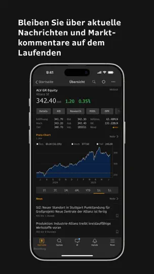 Screenshot von Bloomberg Professional auf dem iPhone 3