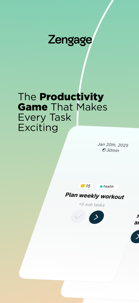 Zengage - Productivity Game screenshot 1