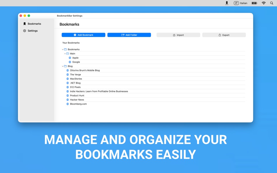 #3. Bookmark Bar – Browser Hub (macOS) 由: Ottorino Bruni