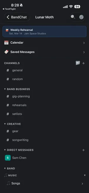 BandChat - Band Manager screenshot 1