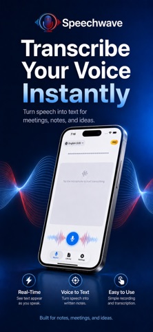 SpeechWave: Voice to Text iPhone screenshot