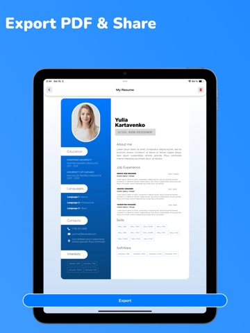 CV Builder: Make Resume iPad screenshot