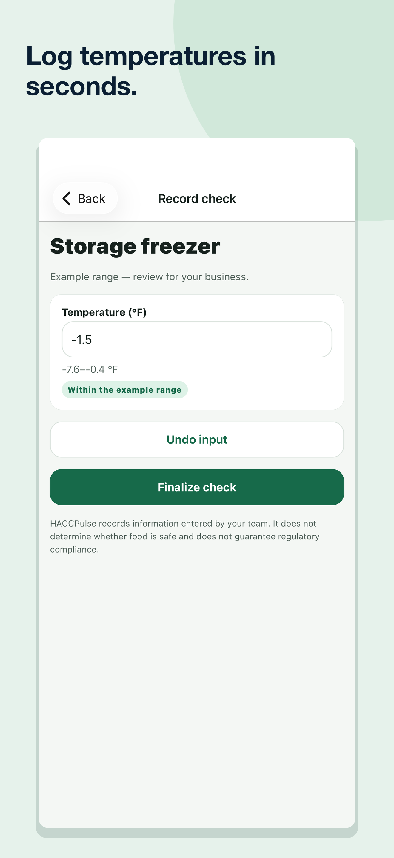 HACCPulse: Food Safety Log screenshot 2