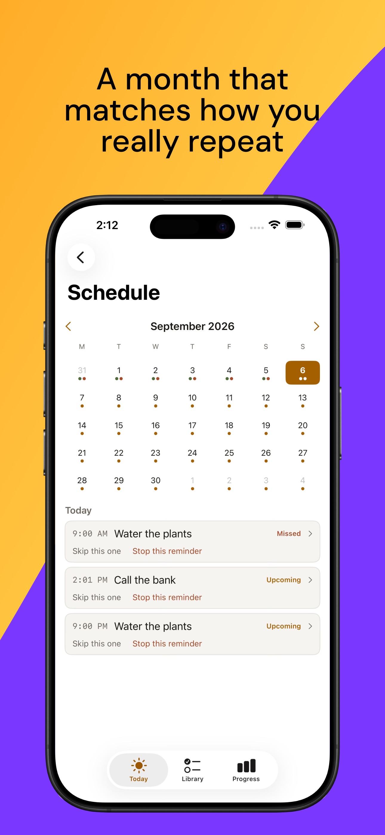 Screenshot 5 of Moja Reminder & Alarm Clock
