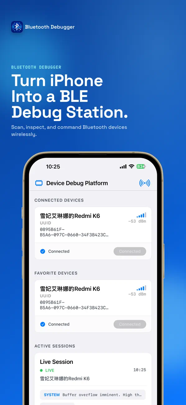 #1. Bluetooth Debuger: BLE Debuger (iOS) 由: 英 陈