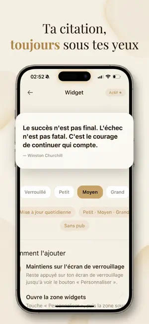 Parenthèse: Citation du jour iPhone screenshot 2