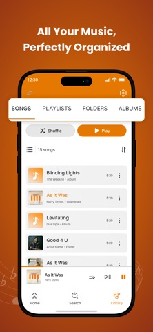 Music player offline iPhone screenshot