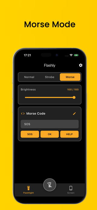 Flashly: Morse & Strobe Light Screenshot 3 of 5