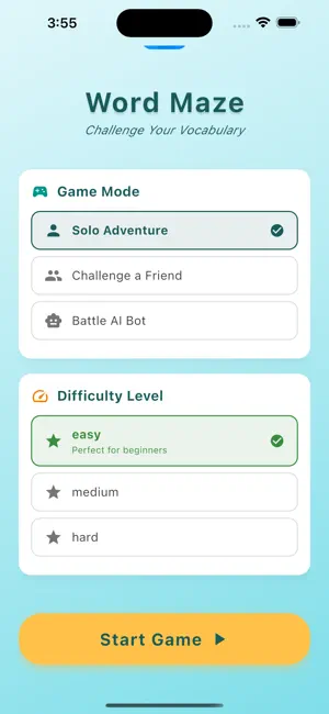 Word Maze: Play Vs Friend & AI screenshot 1