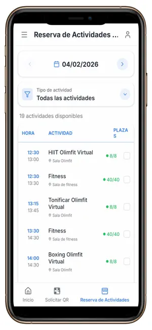 Eurofitness clients screenshot 2