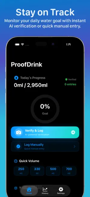 ProofDrink: Water Reminder Log screenshot 4