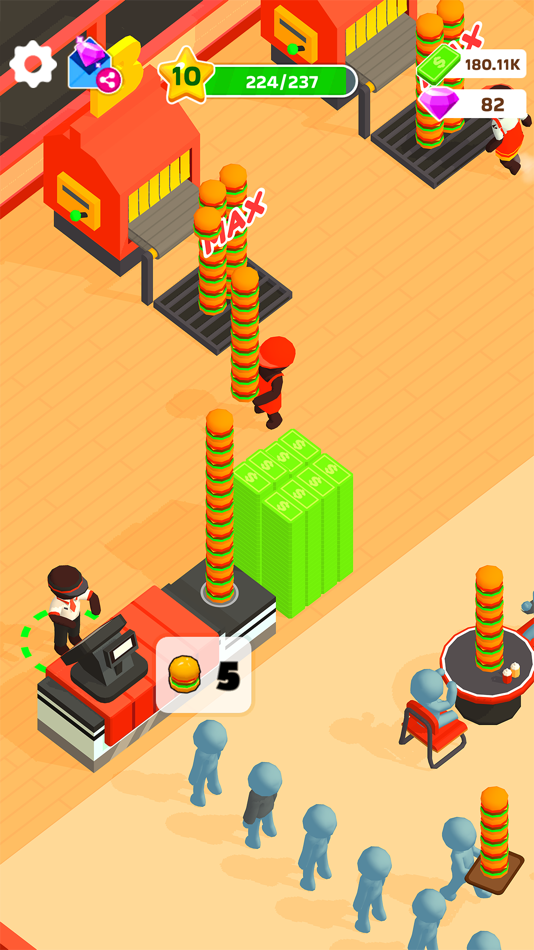 #4. Burger Please! (iOS) โดย: Supercent, Inc.