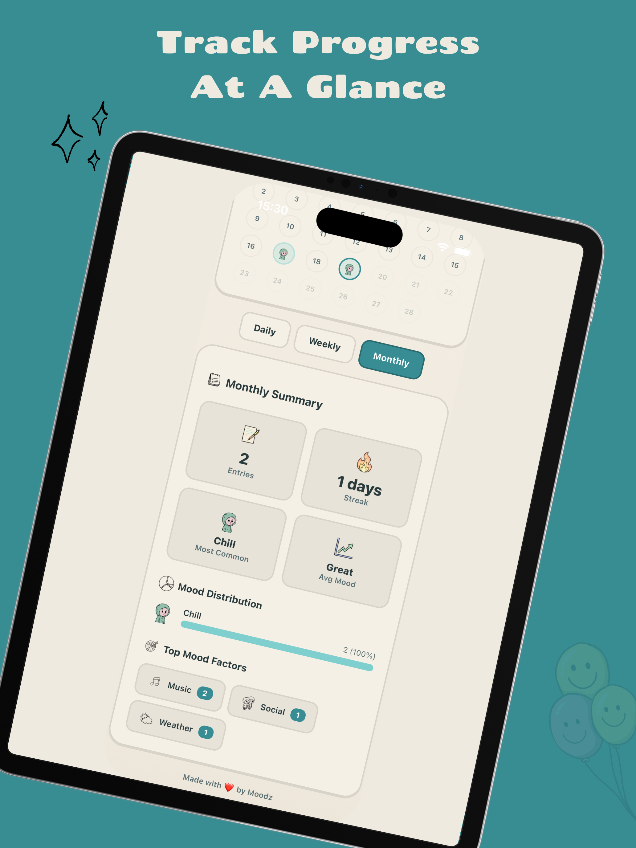 Moodz — Mood Tracker & Journal screenshot 12