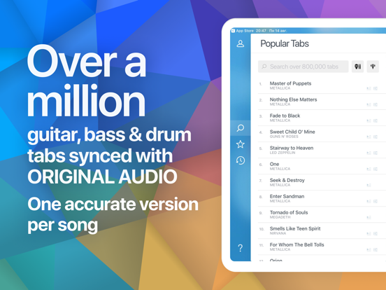 Songsterr Tabs & Chords iPad app afbeelding 1