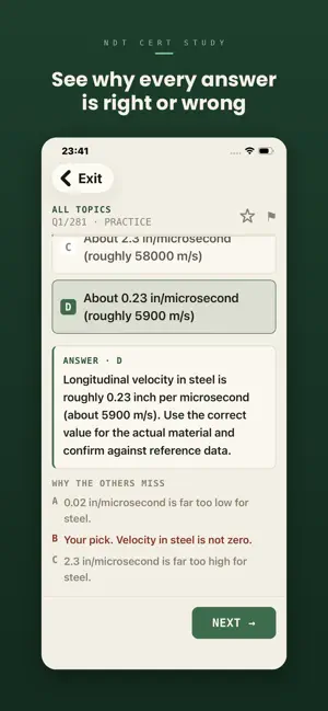 NDT Cert Study screenshot 2