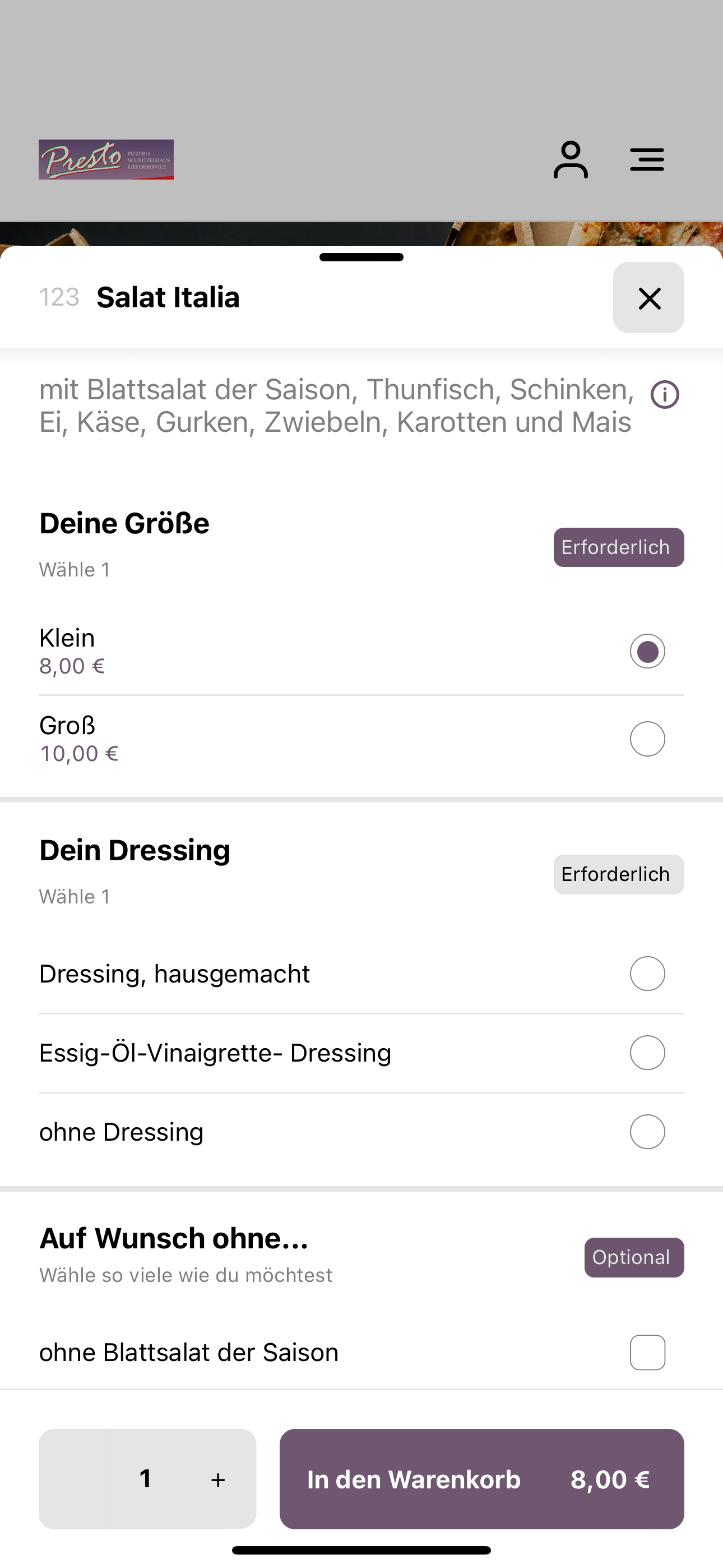 Pizzeria Presto Ehringshausen