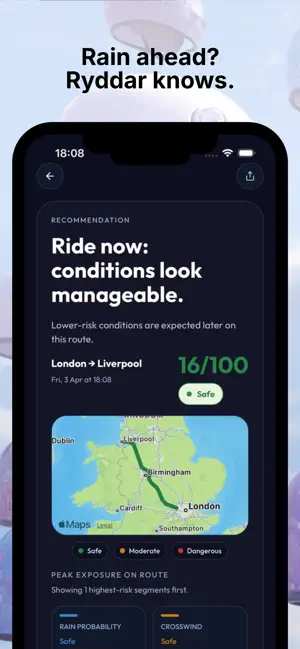 Ryddar: Ride Weather & Safety screenshot 4