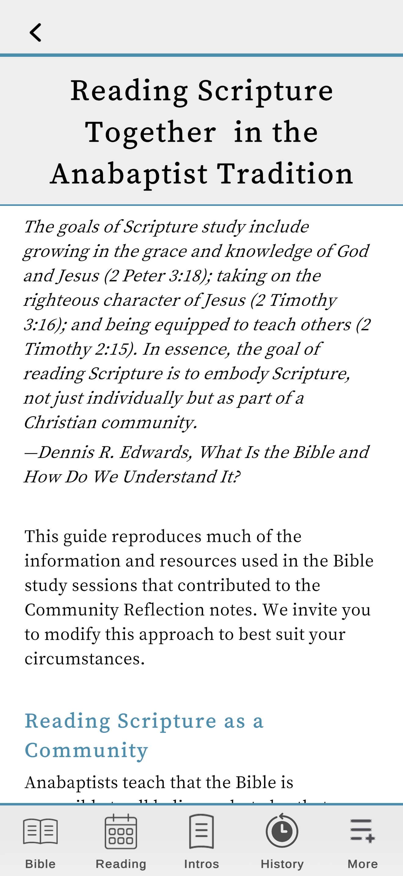 Anabaptist Community Bible