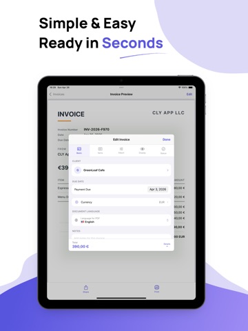 Easy Invoice Maker:Invoice Man iPad screenshot