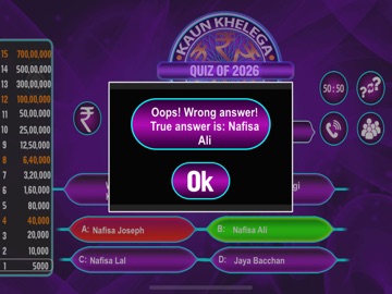KBC Crorepati Quiz 2026 Hindi iPad screenshot