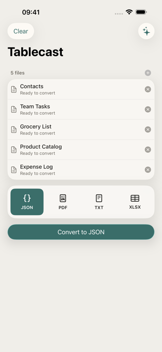 Tablecast: CSV Converter Screenshot 1 of 4