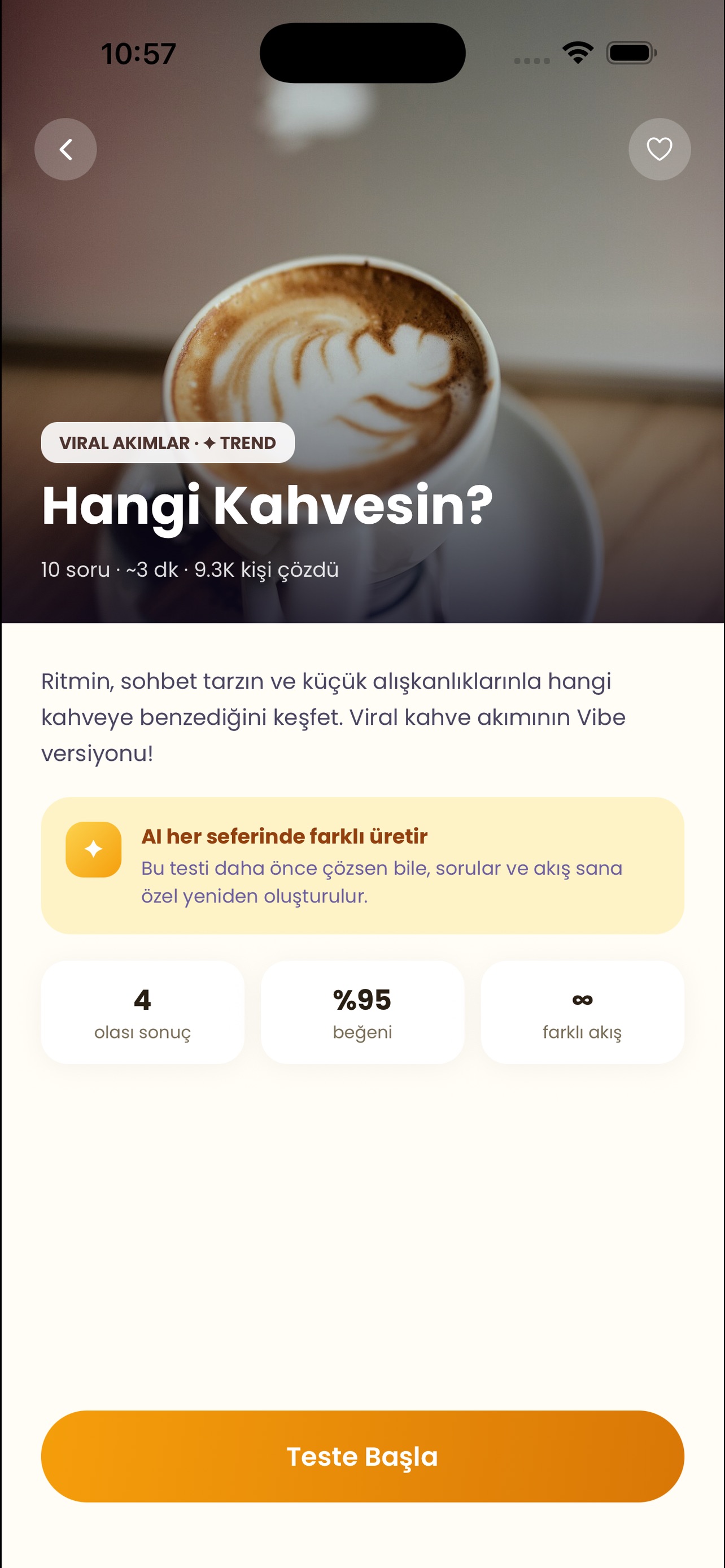 Screenshot 1 of Vibely: Kişilik Testleri