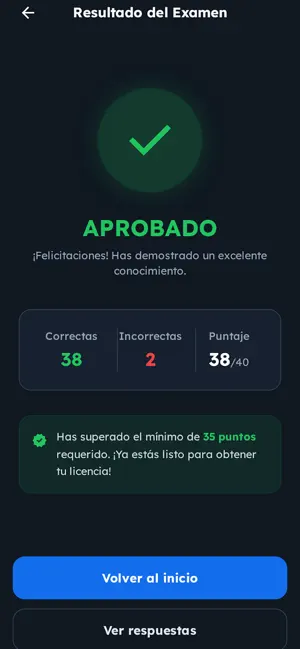Examen de Reglas de Conducir screenshot 3