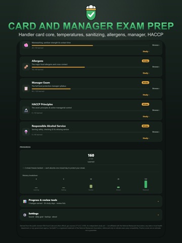 Food Handler Card & ServSafe iPad screenshot