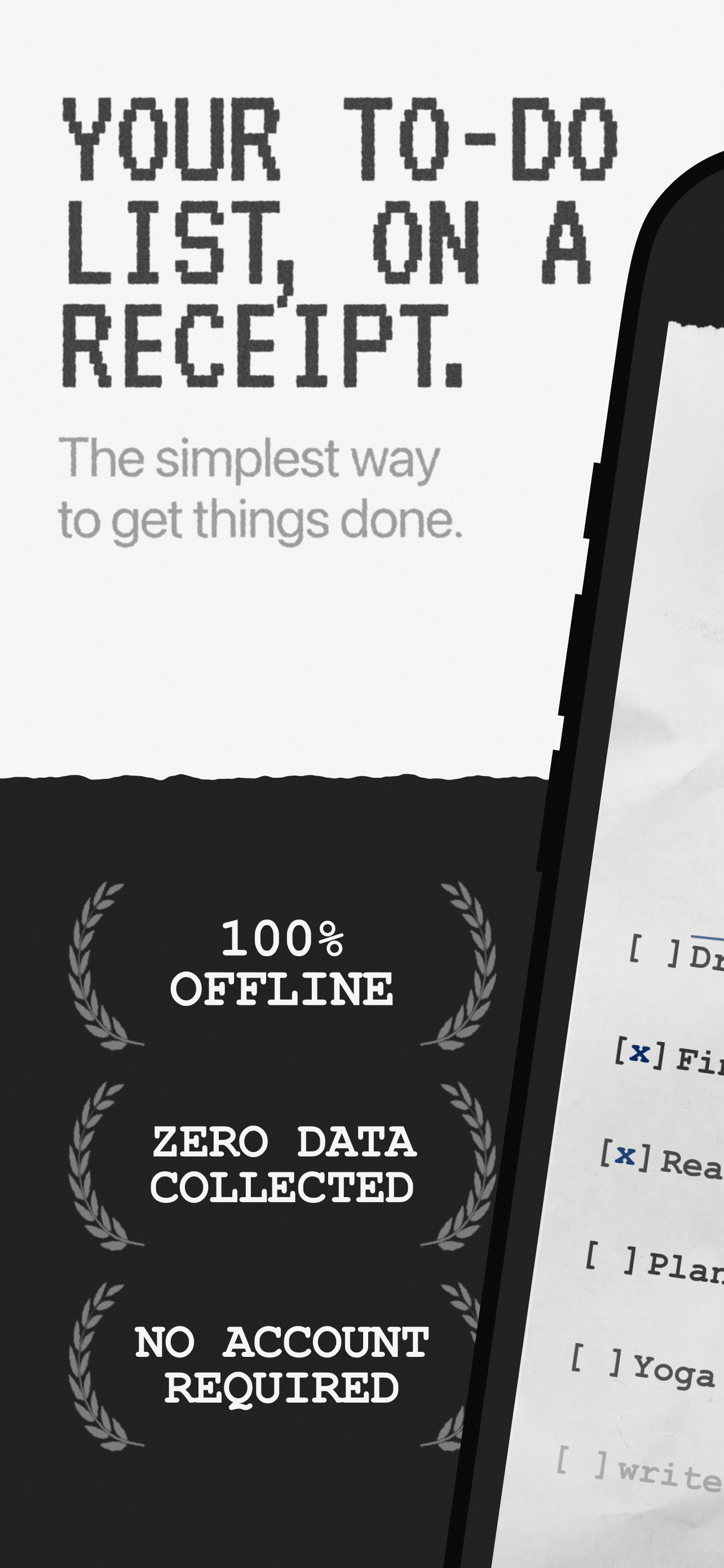 To Do Receipt: Simple List