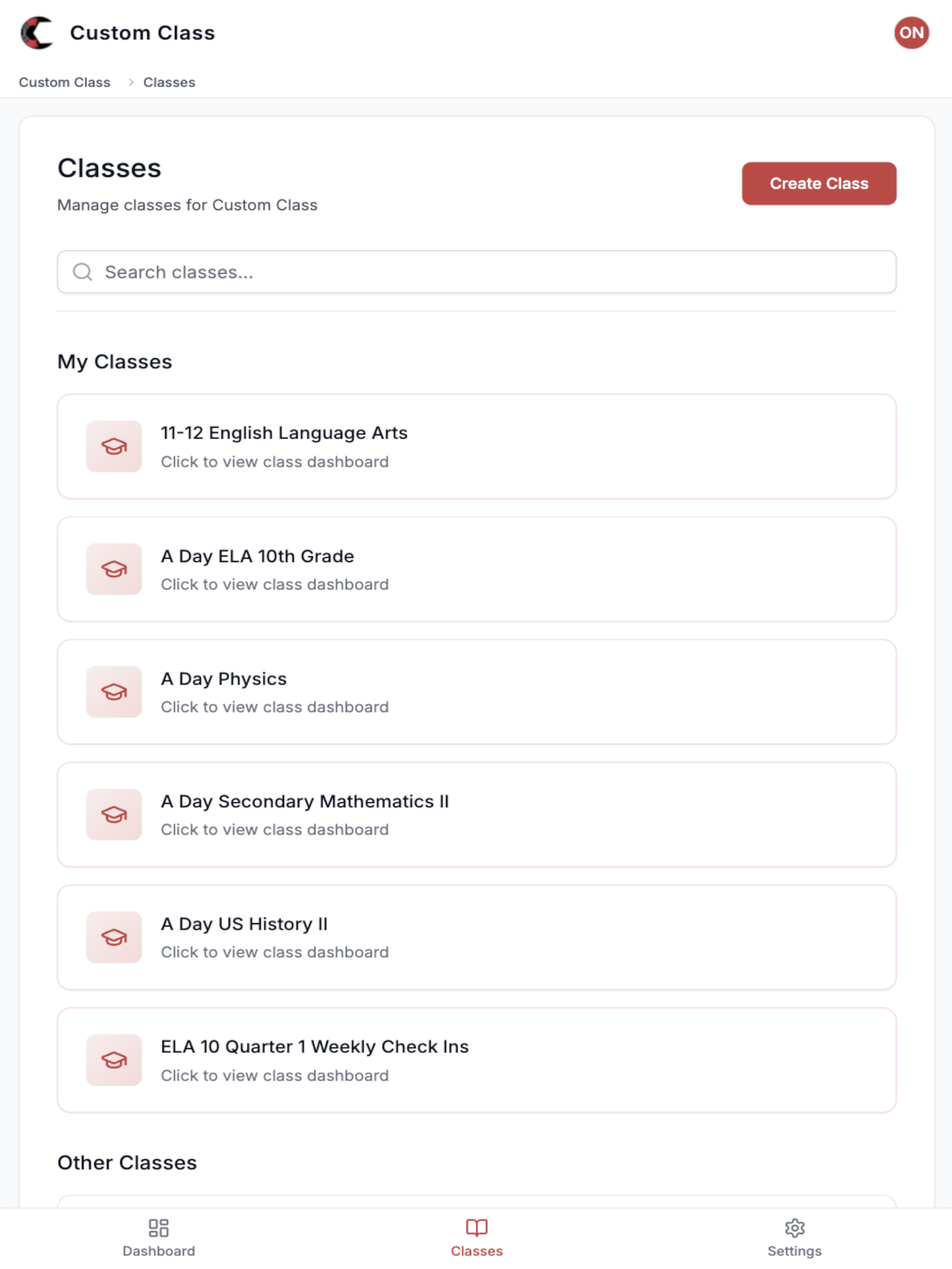 Custom Class