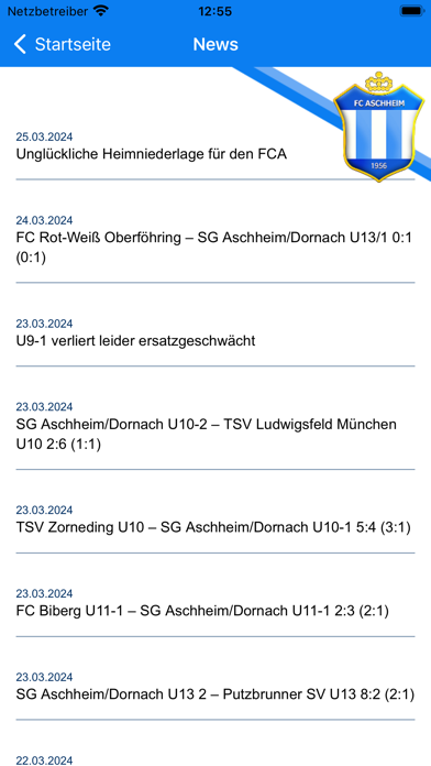 FC Aschheim e.V. Screenshot