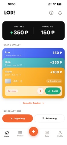 LODI Utang Tracker Screenshot 1 of 7