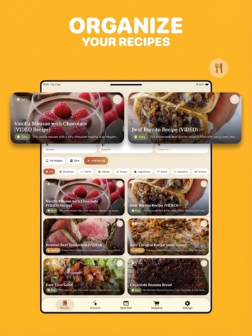 Save Recipes iPad screenshot