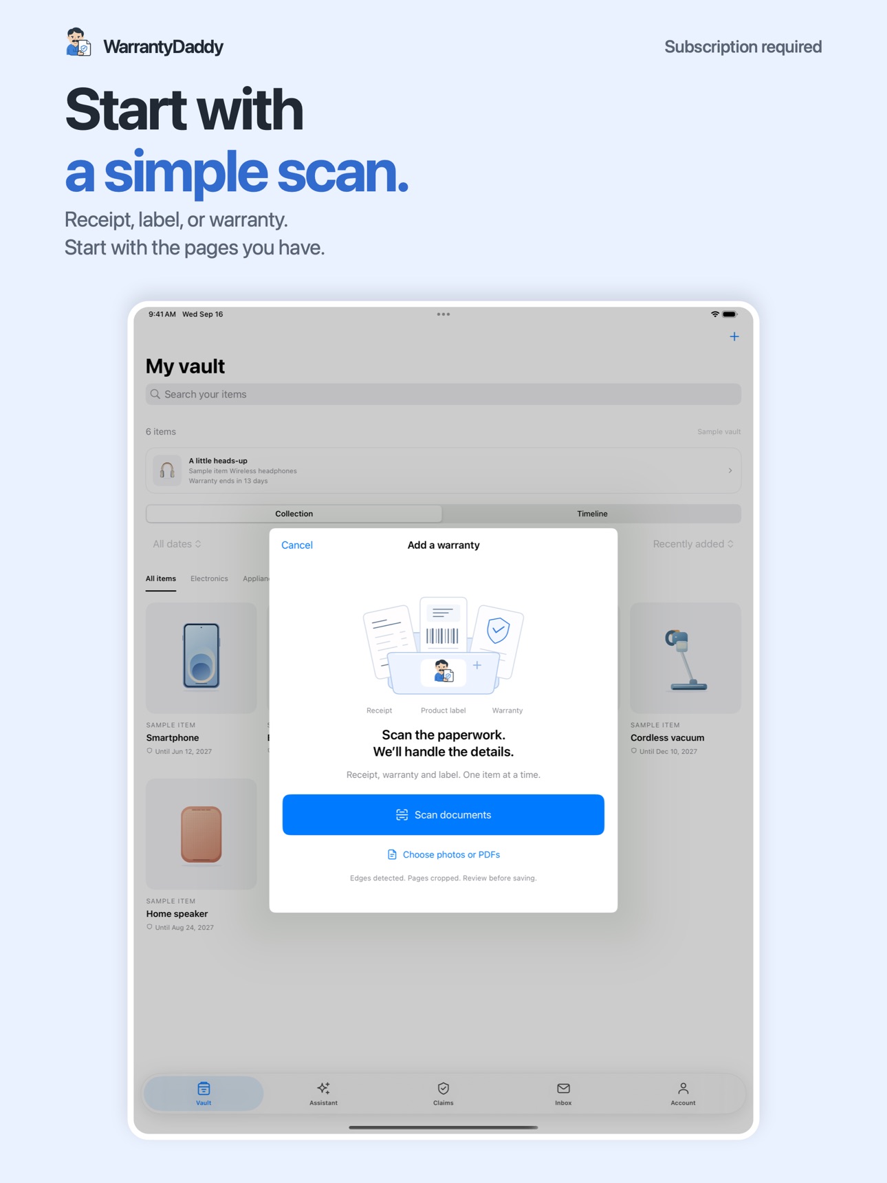 Screenshot 8 of WarrantyDaddy Organizer