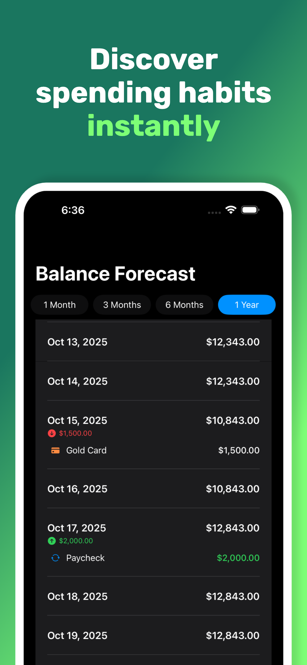 Wallet Forecast: Cash Flow screenshot 3
