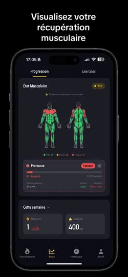 Screenshot von Musclor - Carnet Muscu & Gym auf dem iPhone 4