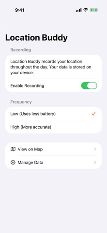 Location Buddy iPhone screenshot