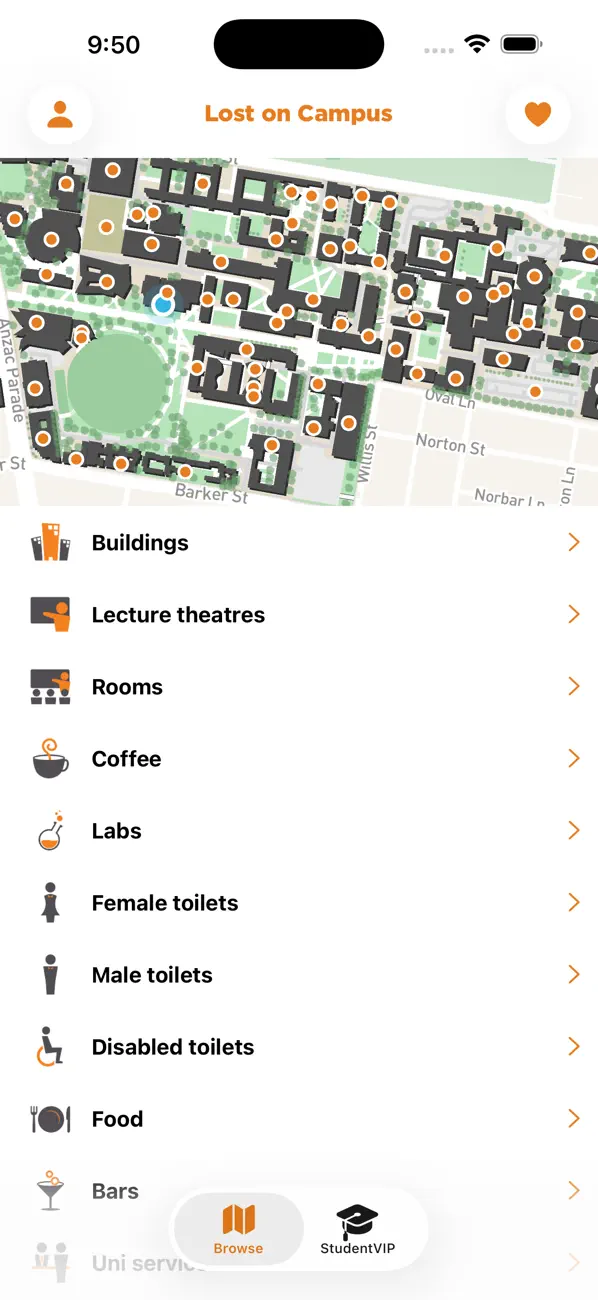 Screenshot #1 pour Lost on Campus by StudentVIP