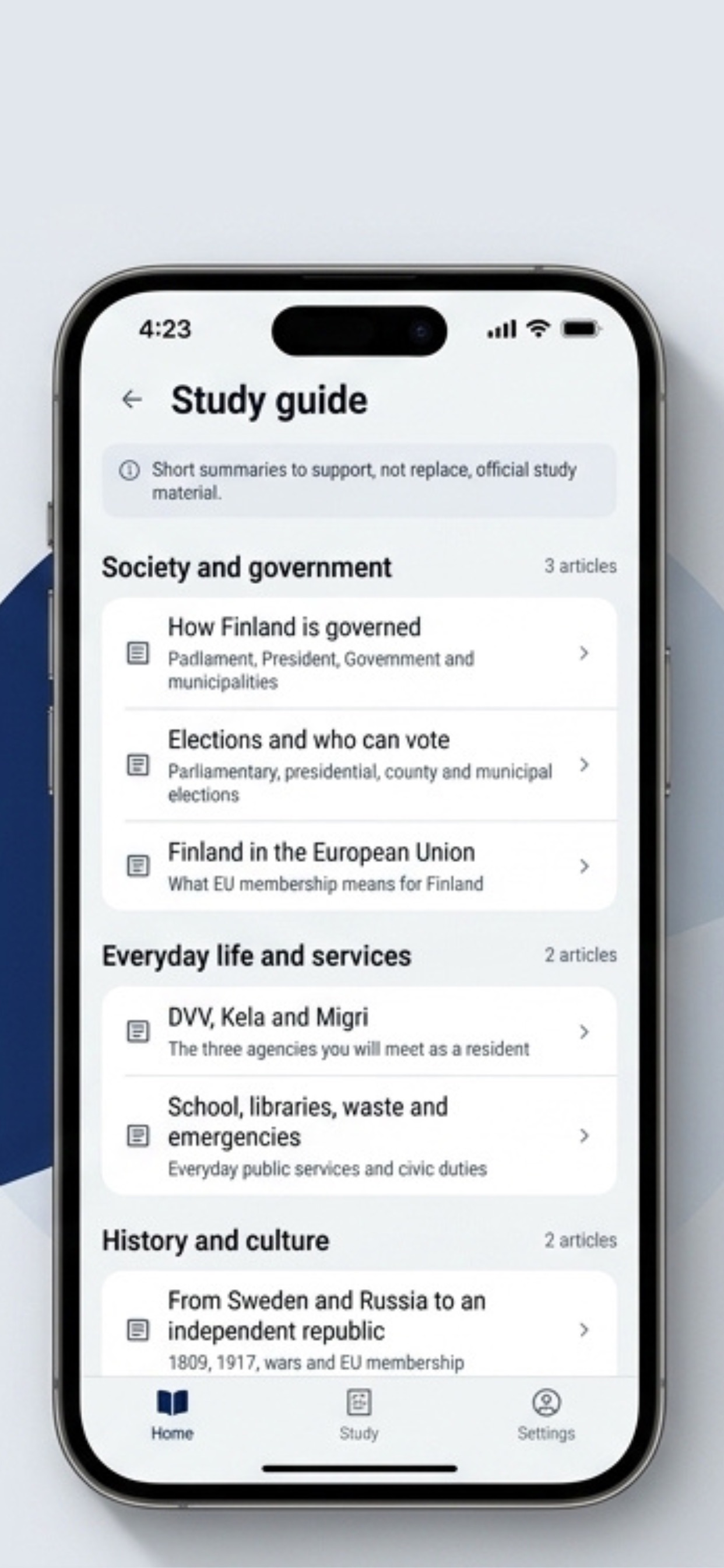 Screenshot 4 of Finland Citizenship Test 2027