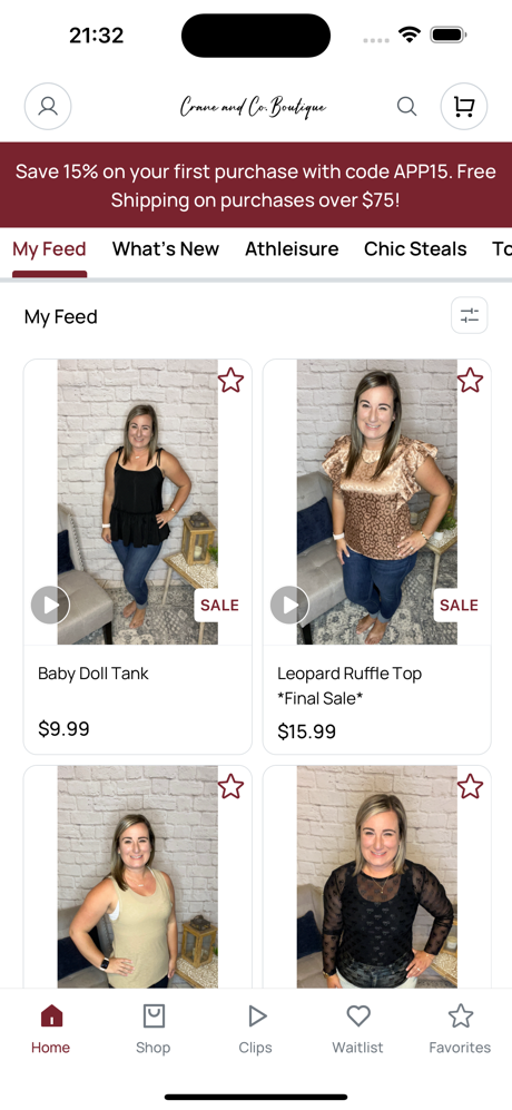 Crane and Co. Boutique screenshot 2