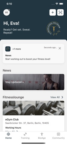 Fitnesslounge Erlangen screenshot